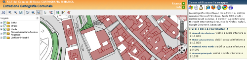 Esempio di ambiente di consultazione delle nuove mappe interattive